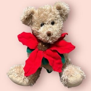 TY Beanie Buddies Poinsettia‎ Bear 2005 Plush – Holiday Christmas Teddy